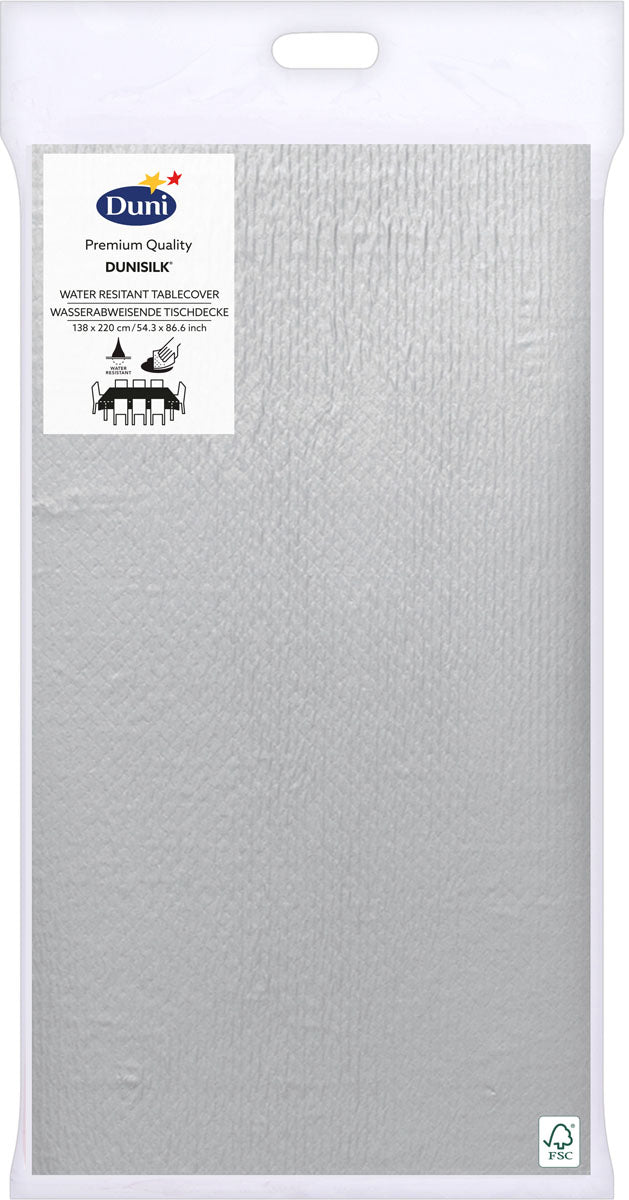 Duni Tischdecke – Dunicel, 138 × 220 cm, Silber