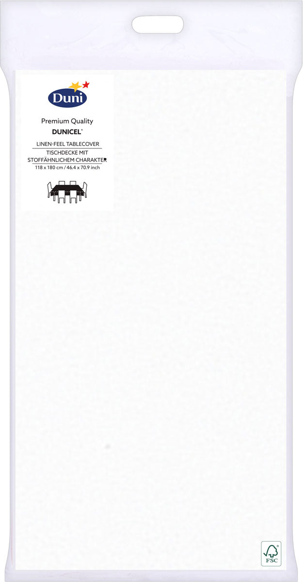 Duni Tischdecke Papier Weiss – 118 × 180 cm