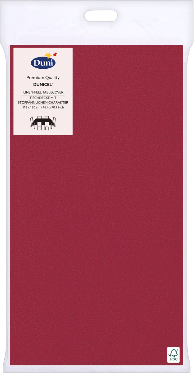 Duni Tischdecke Papier Dunkelrot – 118 × 180 cm
