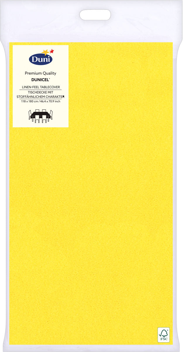 Duni Papier-Tischdecke Gelb – 118 × 180 cm
