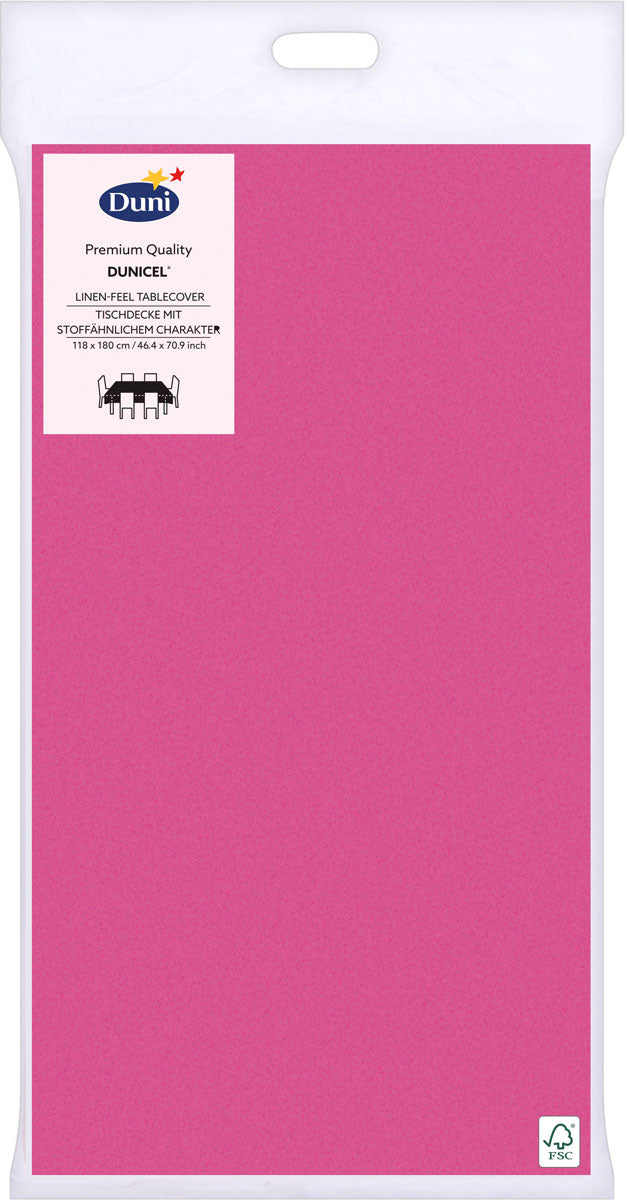 Duni Tischdecke – 118×180 cm, Papier (Dunicel), Fuchsie