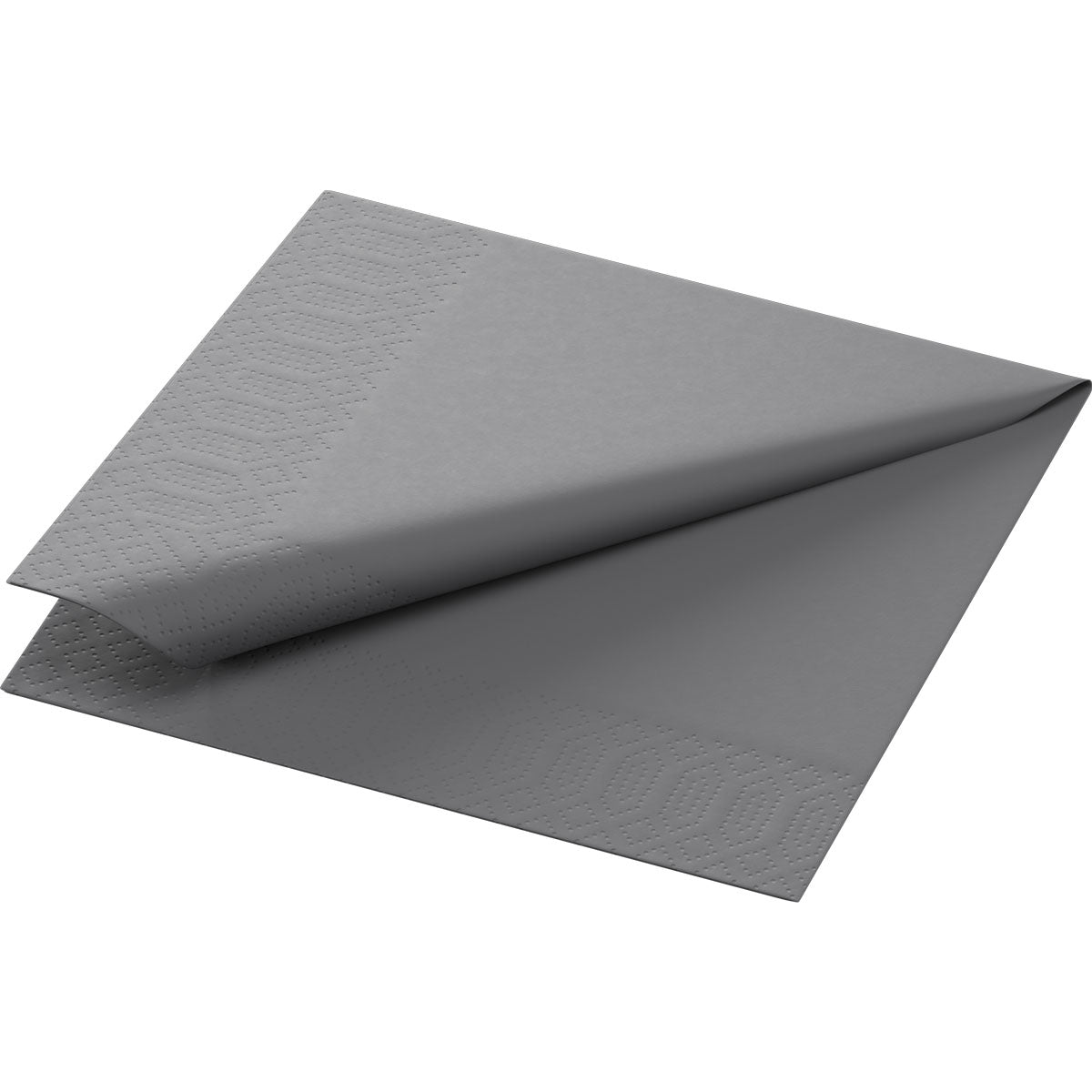 Duni Servietten – grau – 24 × 24 cm, 3-lagig – 250 Stück