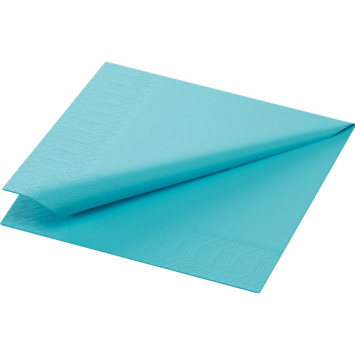 Duni Servietten türkis – 24 × 24 cm, 3-lagig – 250 Stück