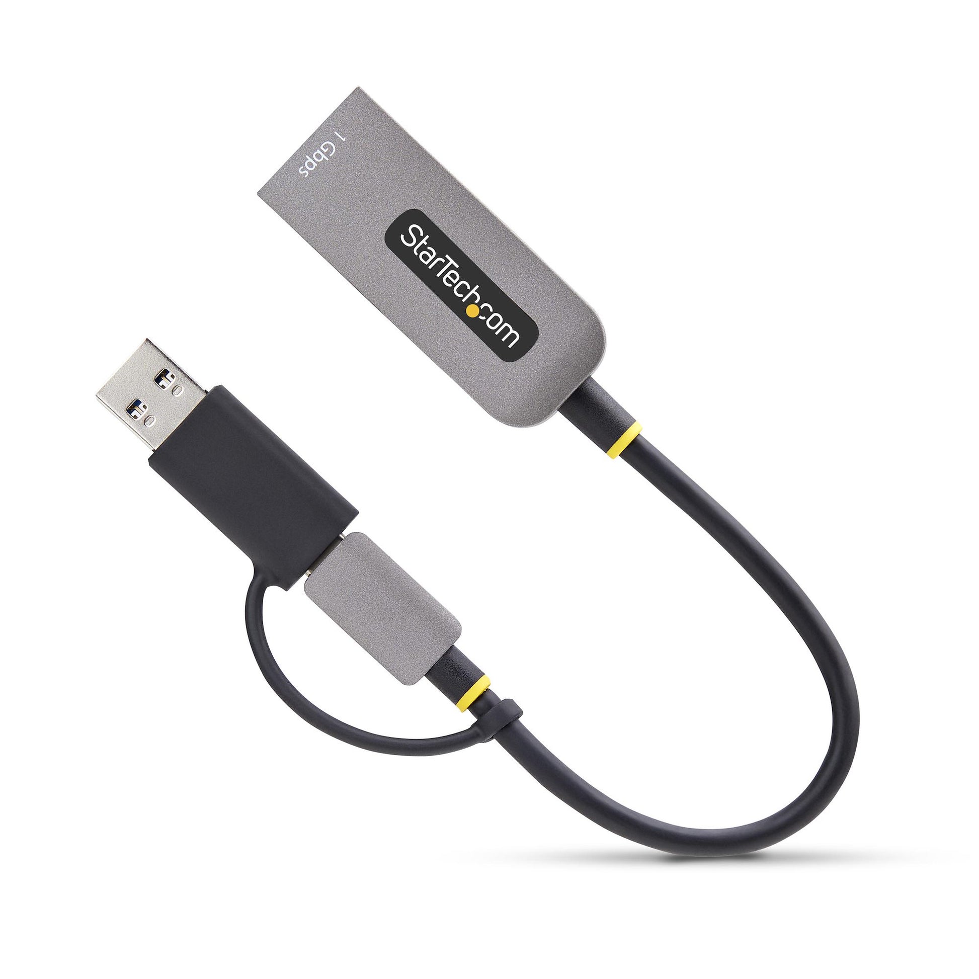 StarTech.com USB-C zu Gigabit-Ethernet Adapter – USB-A Dongle, 1× RJ-45, für Windows/macOS/Linux