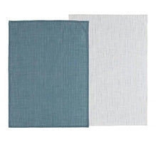 Södahl Geschirrtuch – 50 × 70 cm, Blau/Weiss, Baumwolle, 2er-Set