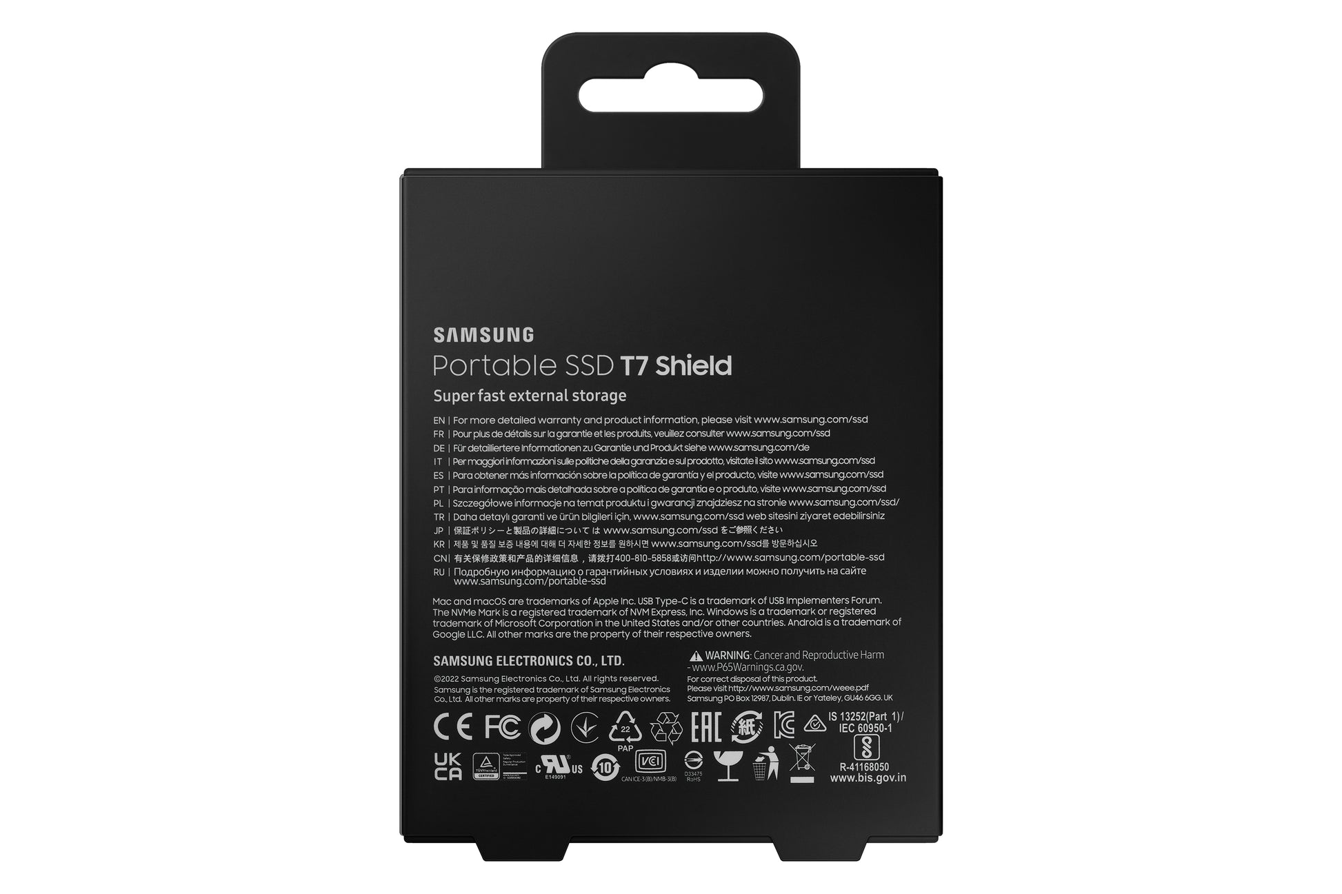 Samsung T7 Shield MU-PE2T0S Speichergerät – 2 TB, USB Typ-C (USB 3.2 Gen 2)