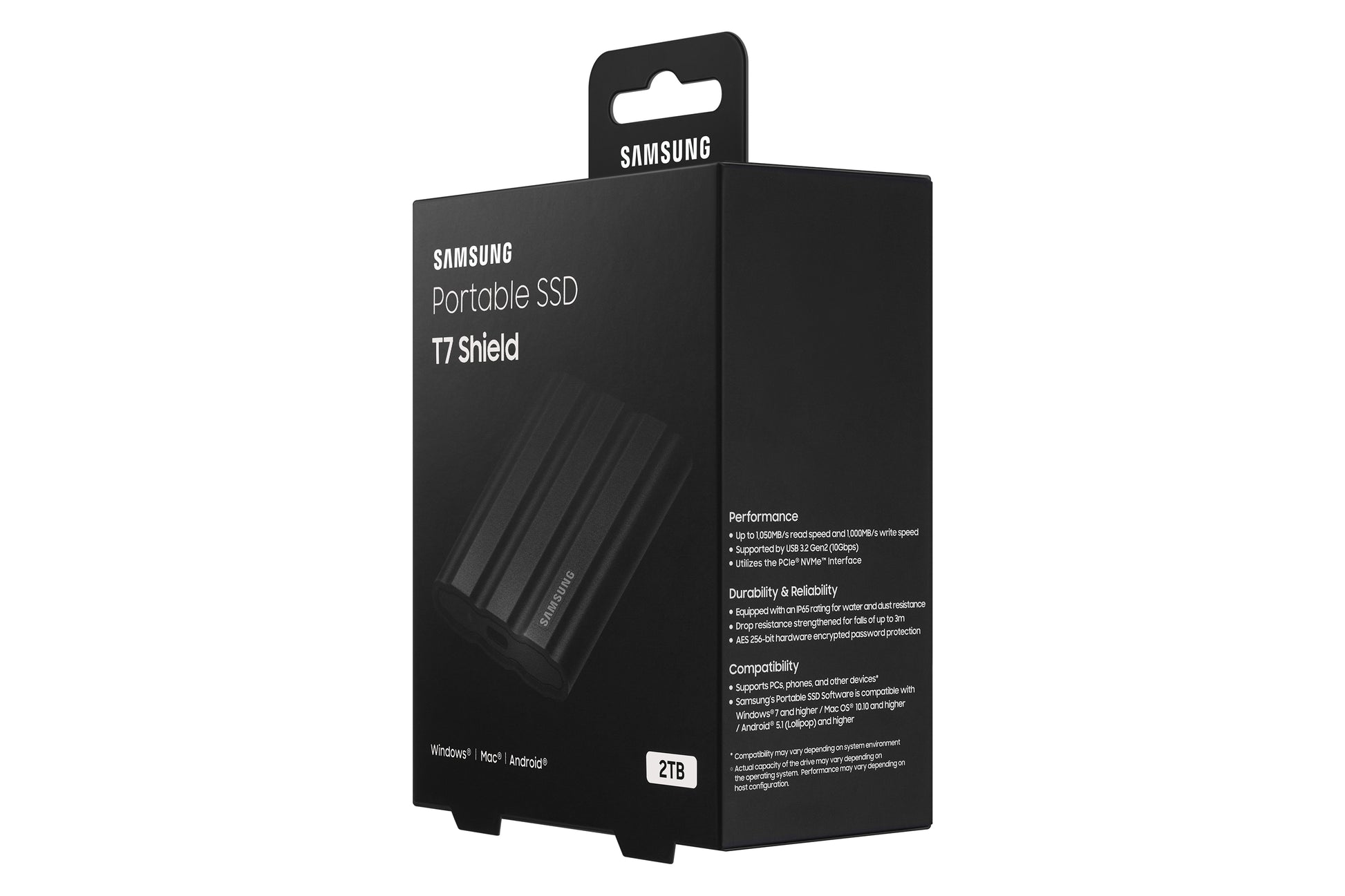 Samsung T7 Shield MU-PE2T0S Speichergerät – 2 TB, USB Typ-C (USB 3.2 Gen 2)