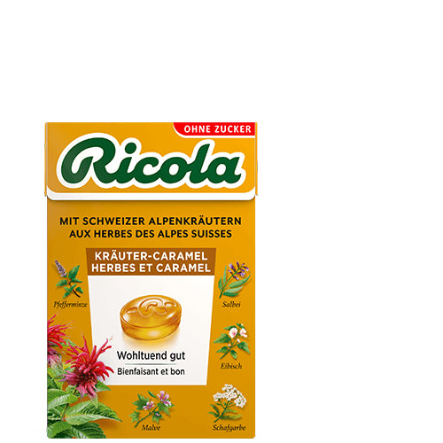 Ricola Kräuter-Karamell Lutschbonbons – glutenfrei – 50 g