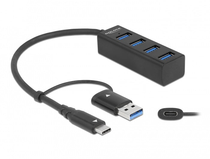 DeLOCK 63828 USB-Hub – USB-C, 4× USB-A