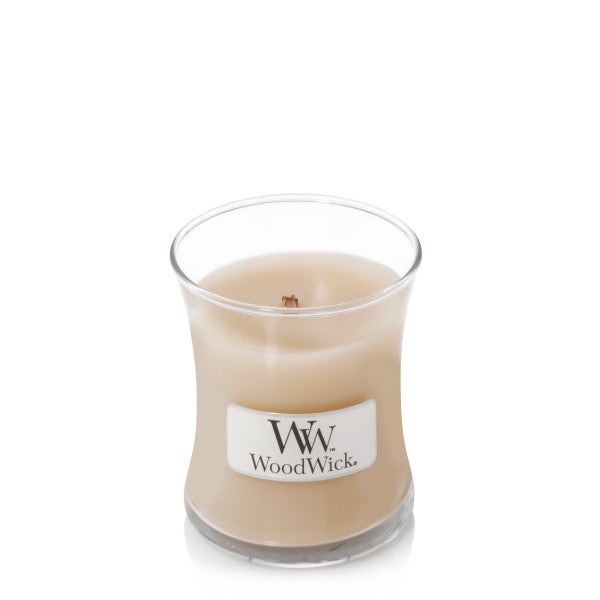 WoodWick Duftkerze – White Honey – Ø 7 × 8,3 cm