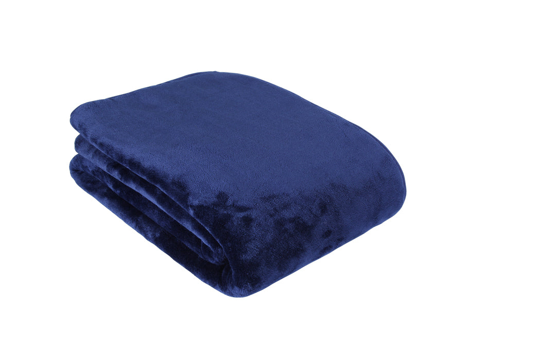Eskimo Wohndecke Cashmina – 150 × 200 cm, Mikro-Polyester, Königsblau