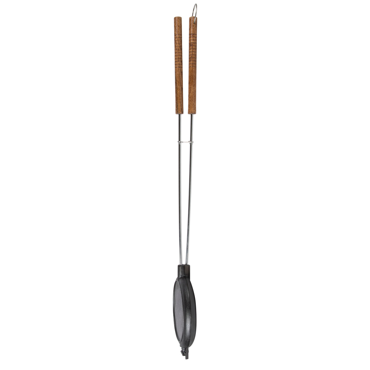 Esschert Design Waffeleisen – 2 Waffeln, rechteckig, Gusseisen, 17,5 × 5,3 × 5,2 cm – schwarz