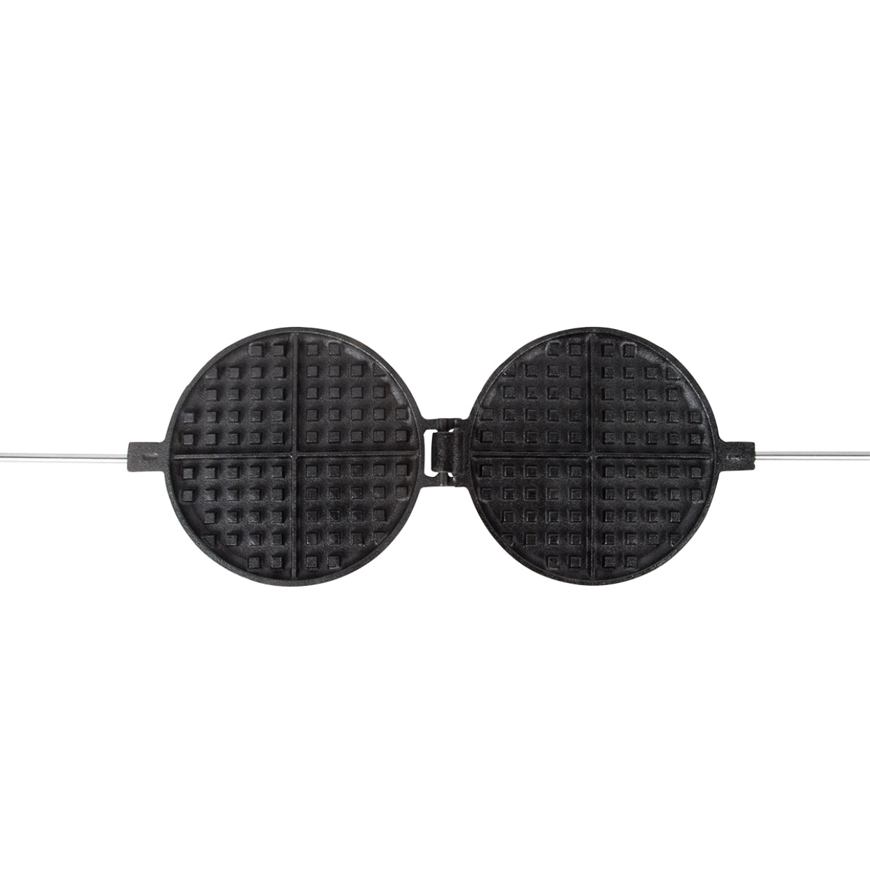 Esschert Design Waffeleisen – 2 Waffeln, rechteckig, Gusseisen, 17,5 × 5,3 × 5,2 cm – schwarz