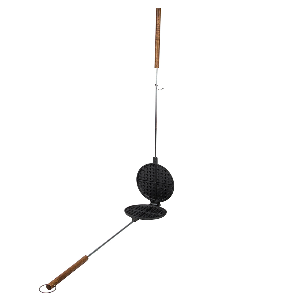 Esschert Design Waffeleisen – 2 Waffeln, rechteckig, Gusseisen, 17,5 × 5,3 × 5,2 cm – schwarz
