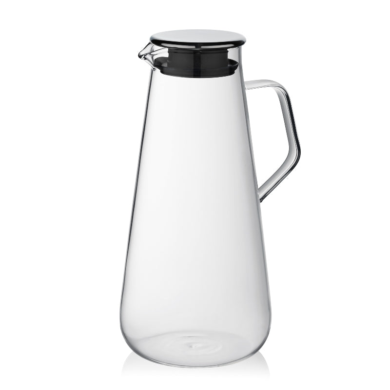 Kela Karaffe – 1,5 l, Ø 12 cm, Borosilikatglas, Transparent, mit Deckel, spülmaschinenfest