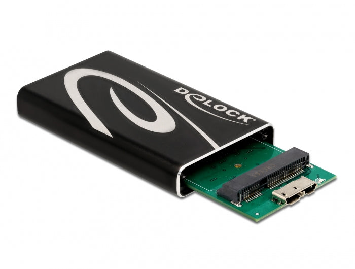DeLOCK 1-Bay SSD-Gehäuse – USB 3.2 Gen 1 (5 Gbit/s), Micro-USB B, für mSATA