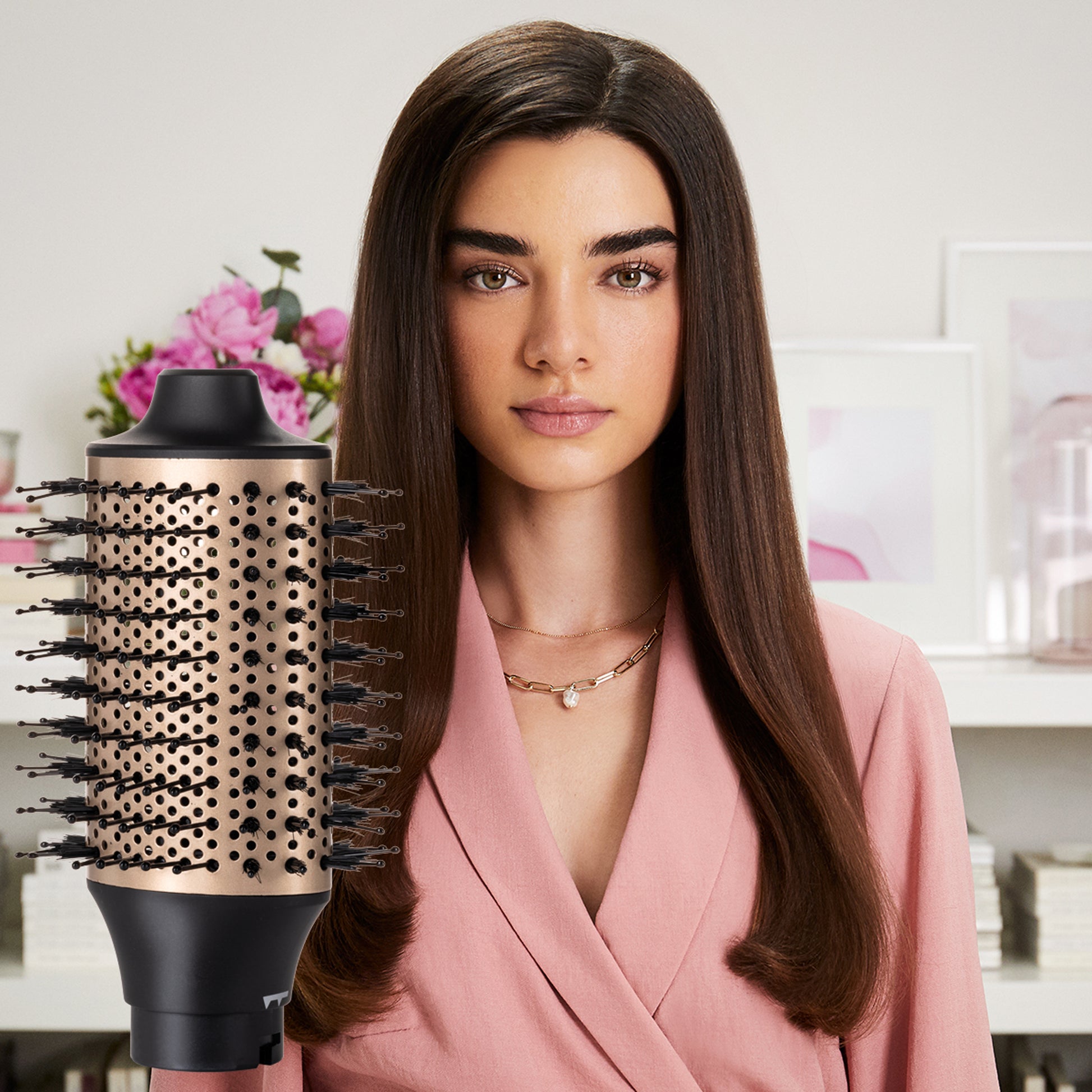 Bellissima Heissluftbürste Styler 8 in 1 – 1000 W, 2 Stufen – Gold, Weiss – Keramik, Kunststoff