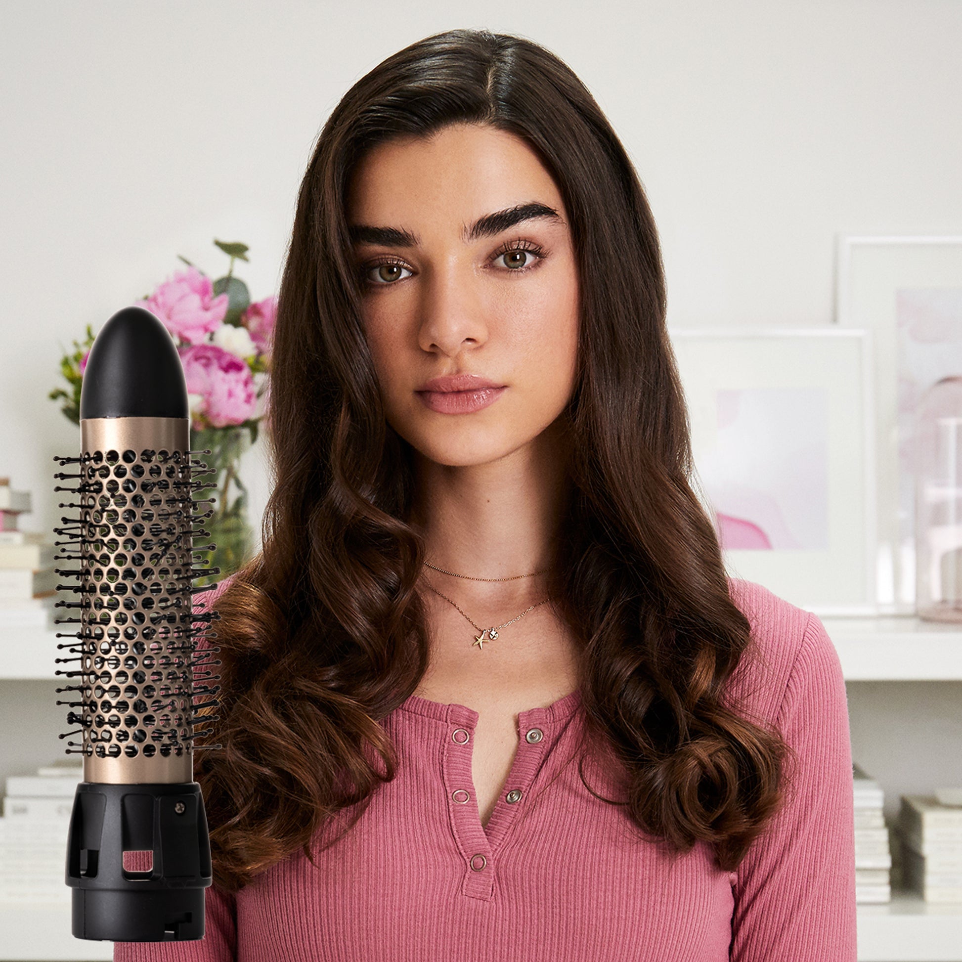 Bellissima Heissluftbürste Styler 8 in 1 – 1000 W, 2 Stufen – Gold, Weiss – Keramik, Kunststoff