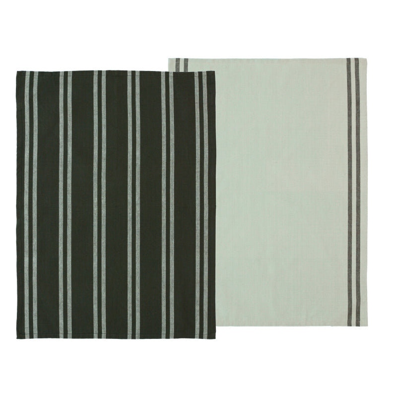 Södahl Geschirrtuch Soft Forest – 50 × 70 cm, Dunkelgrün, 100% Baumwolle, 2er-Set