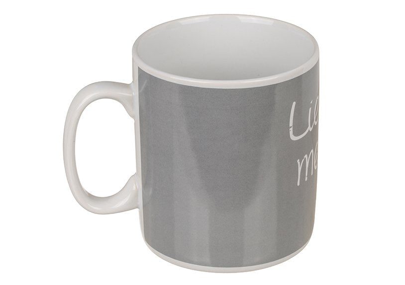G. Wurm Lieblingsmensch Tasse – 330 ml, 12,0 × 9,0 × 11,0 cm, Keramik, Grau