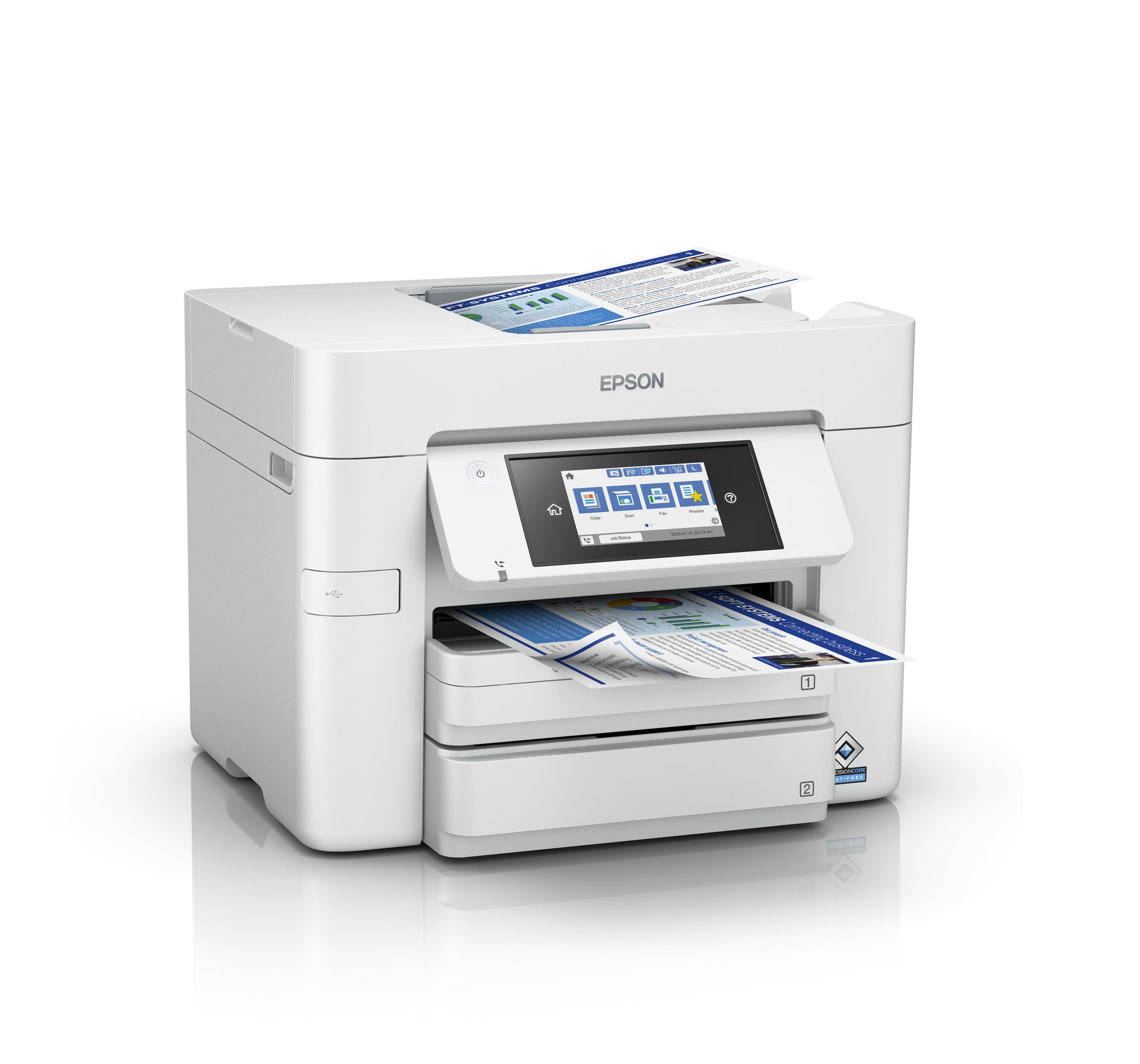 Epson WorkForce Pro WF-C4810DTWF – 3-in-1 Farb-Tintenstrahldrucker – A4 – Duplex, ADF – WLAN, LAN