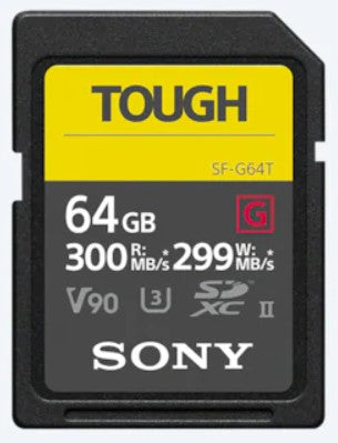 Sony SF64TG Tough SDXC 64 GB UHS-II U3/V90 – 300/299 MB/s