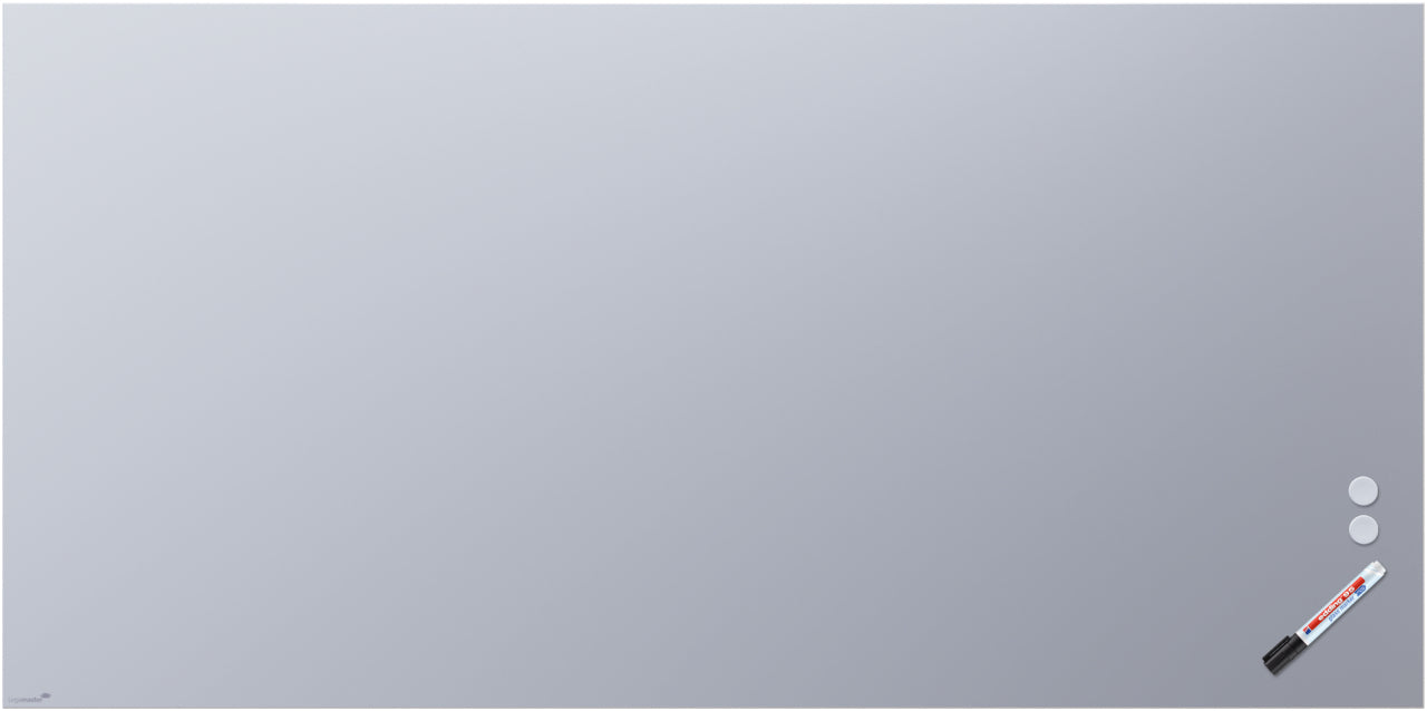 Legamaster Whiteboard – 200 × 100 cm, mattes Glas, magnetisch, Wandmontage, inkl. 2 Magnete