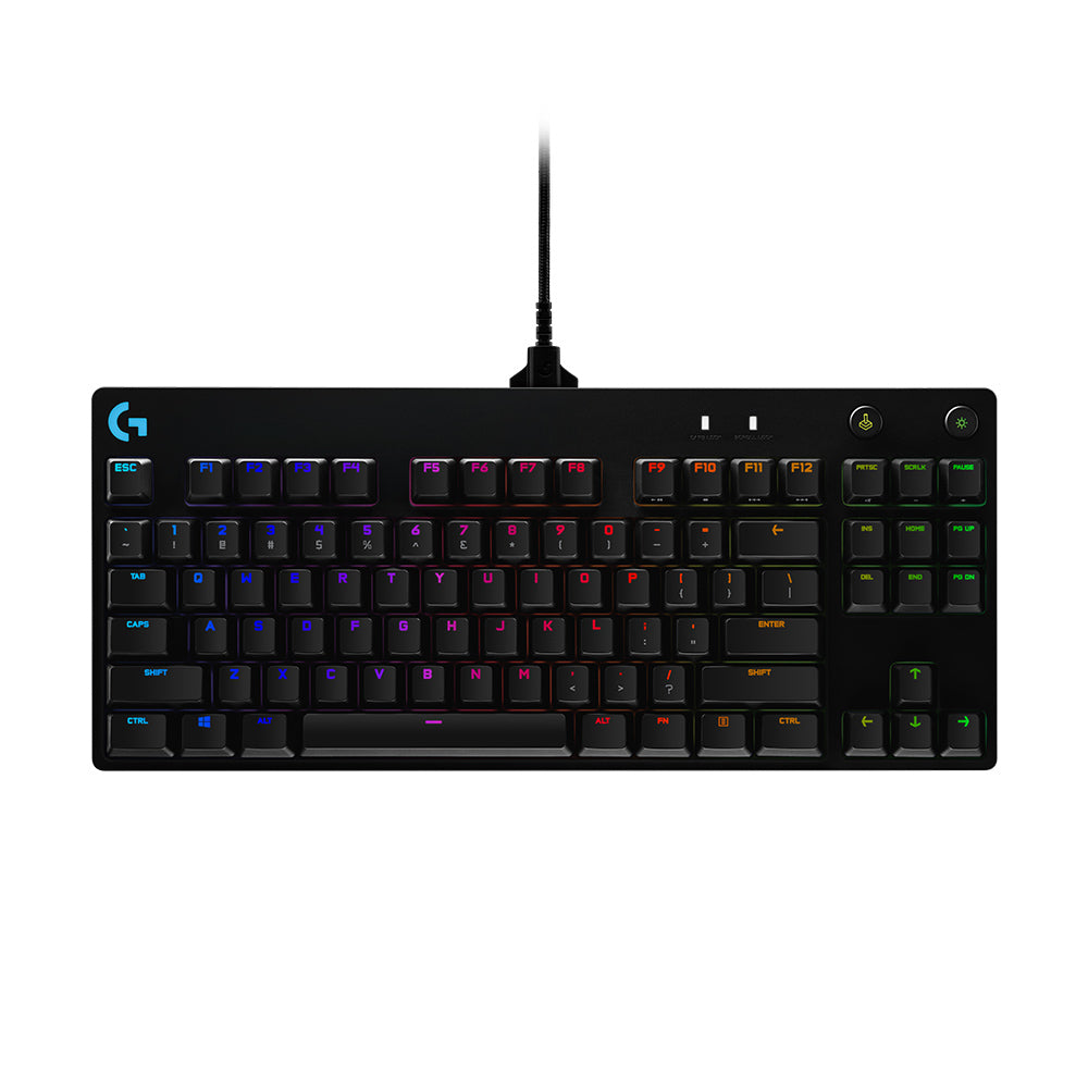 Logitech G PRO – Gaming-Tastatur TKL – Mechanisch – Kabelgebunden (USB) – RGB – QWERTY (US-INT) – Schwarz