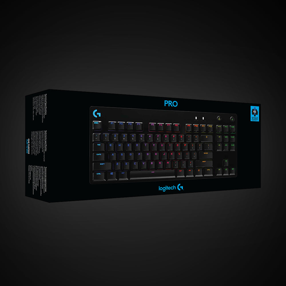 Logitech G PRO – Gaming-Tastatur TKL – Mechanisch – Kabelgebunden (USB) – RGB – QWERTY (US-INT) – Schwarz