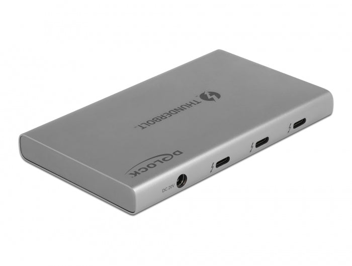 DeLOCK 64157 Thunderbolt-Hub – 1× USB-A, 100 W PD, 4× TB4, für Windows/Mac/ChromeOS
