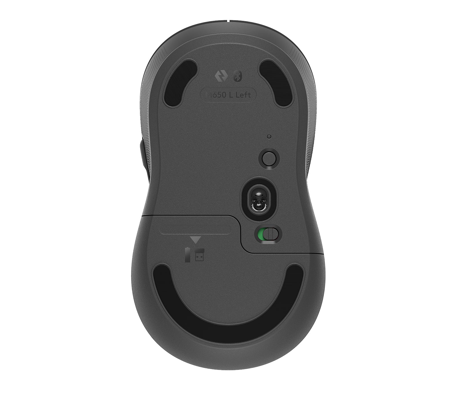 Logitech M650 L Maus – kabellos, für Linkshänder, Graphit