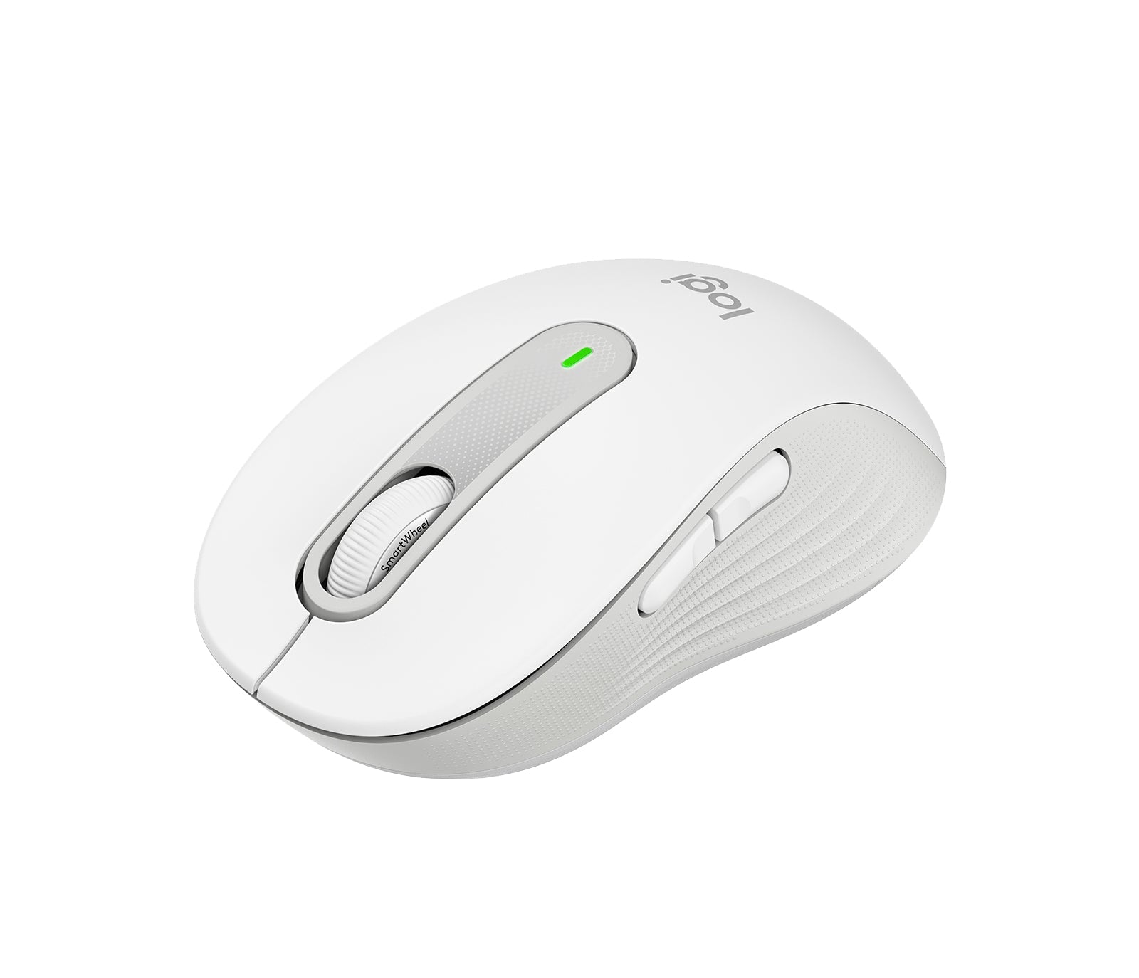 Logitech M650 Maus – kabellos, für Rechtshänder, Handflächengrösse M, weiss