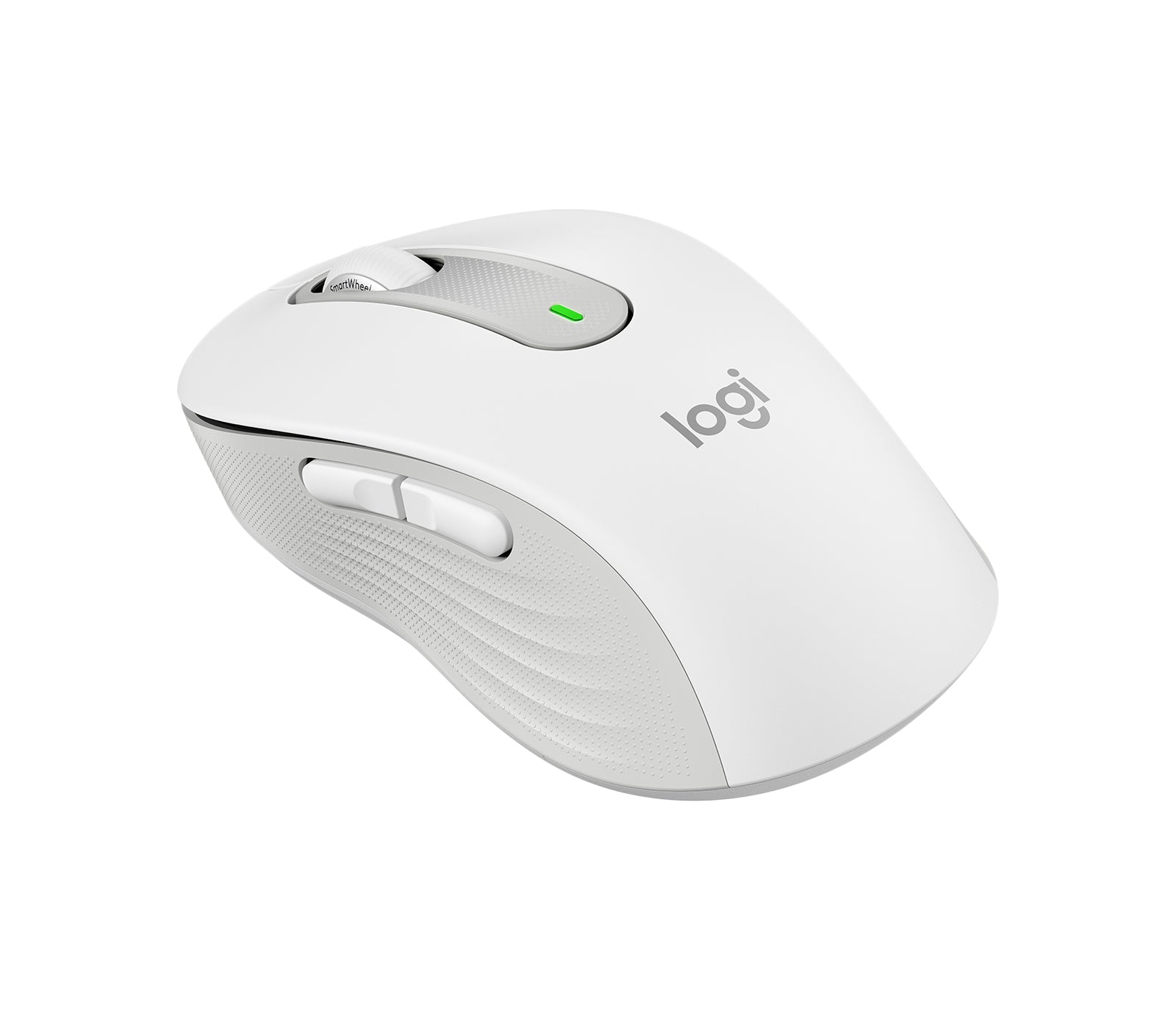 Logitech M650 Maus – kabellos, für Rechtshänder, Handflächengrösse M, weiss