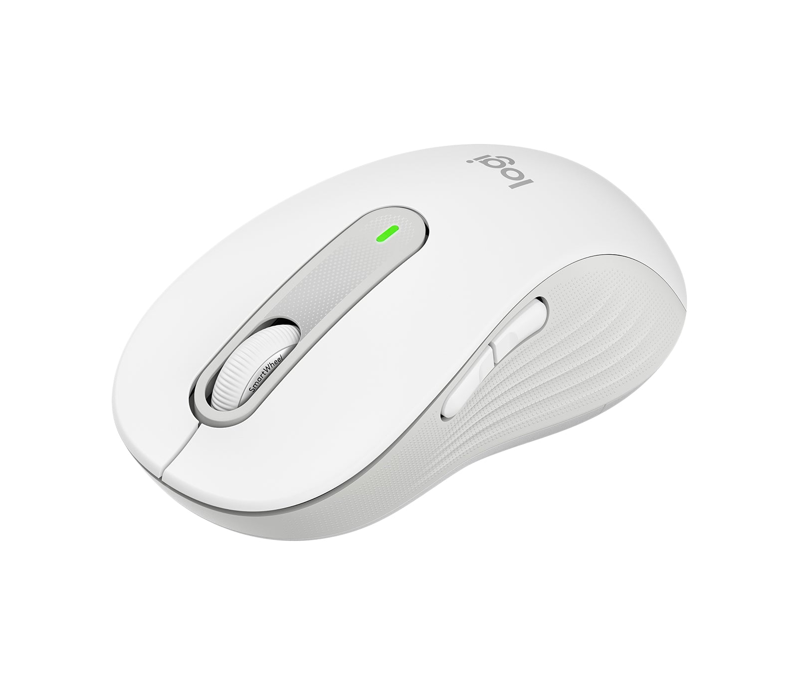 Logitech M650 L Maus – kabellos, für Rechtshänder, für Handflächen L, weiss