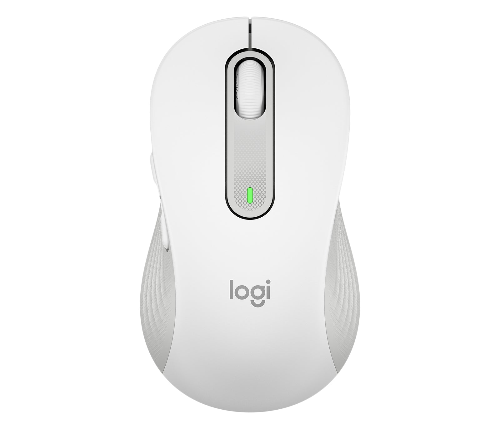 Logitech M650 L Maus – kabellos, für Rechtshänder, für Handflächen L, weiss