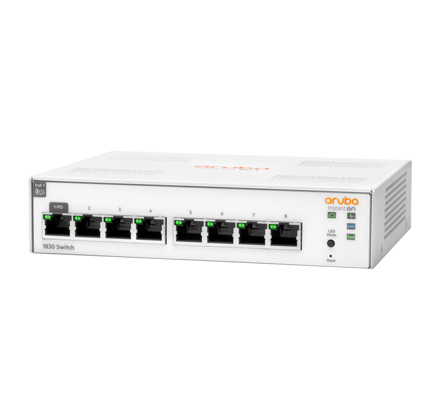 HPE Aruba Instant On 1830 8G – Managed Switch – 8×GbE, L2, 19" Rack