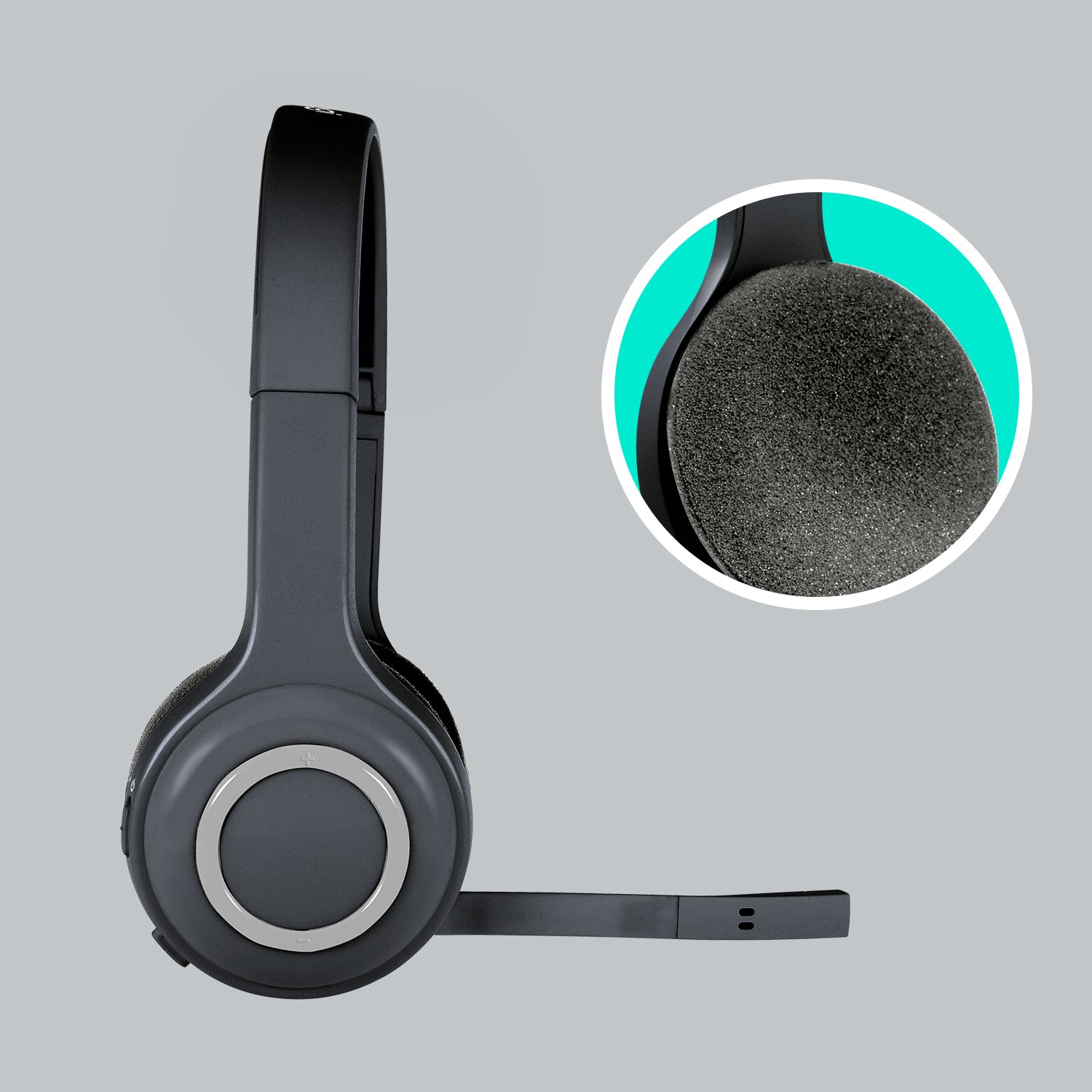 Logitech H600 – On-Ear Headset – USB-A, mit Mikrofon – Schwarz