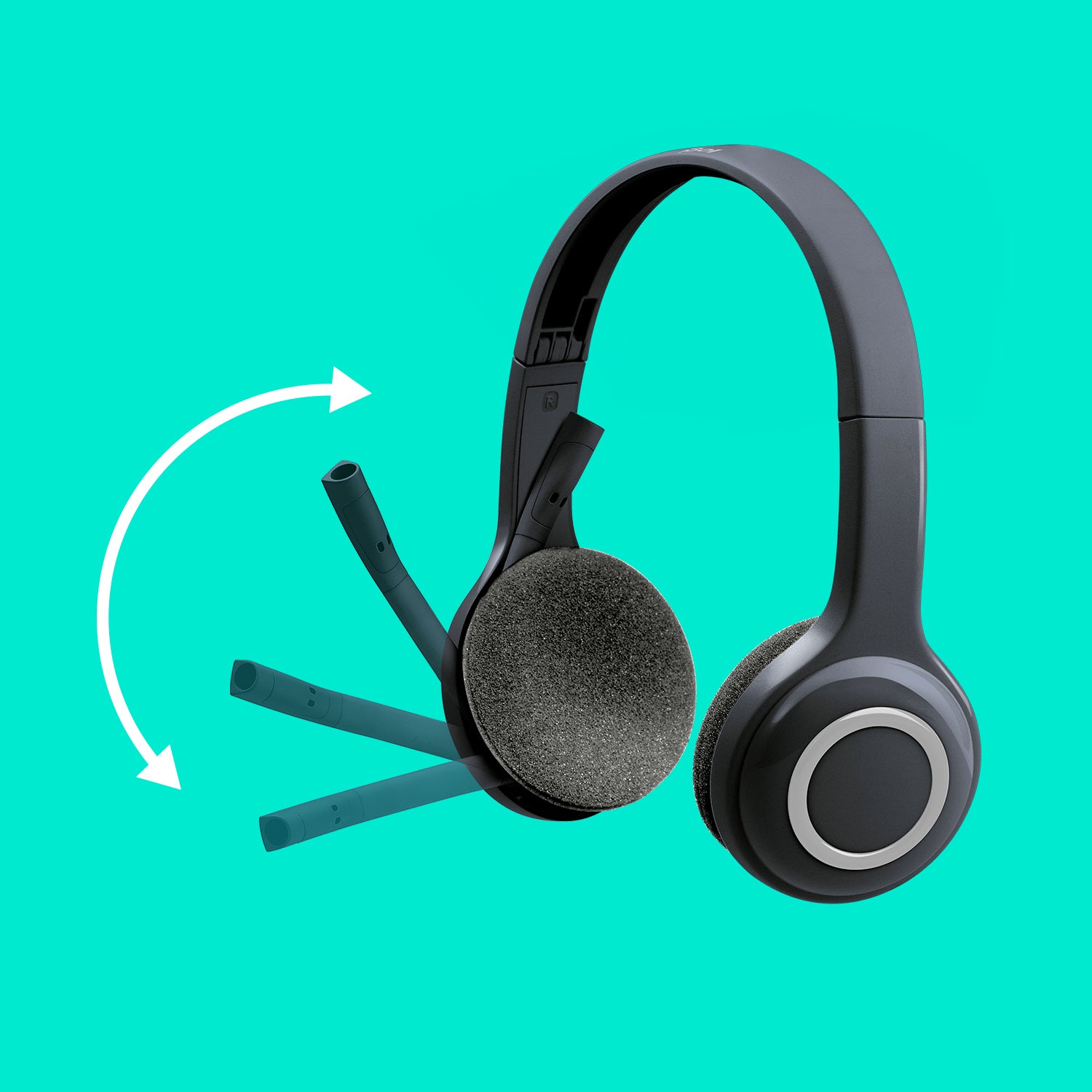 Logitech H600 – On-Ear Headset – USB-A, mit Mikrofon – Schwarz