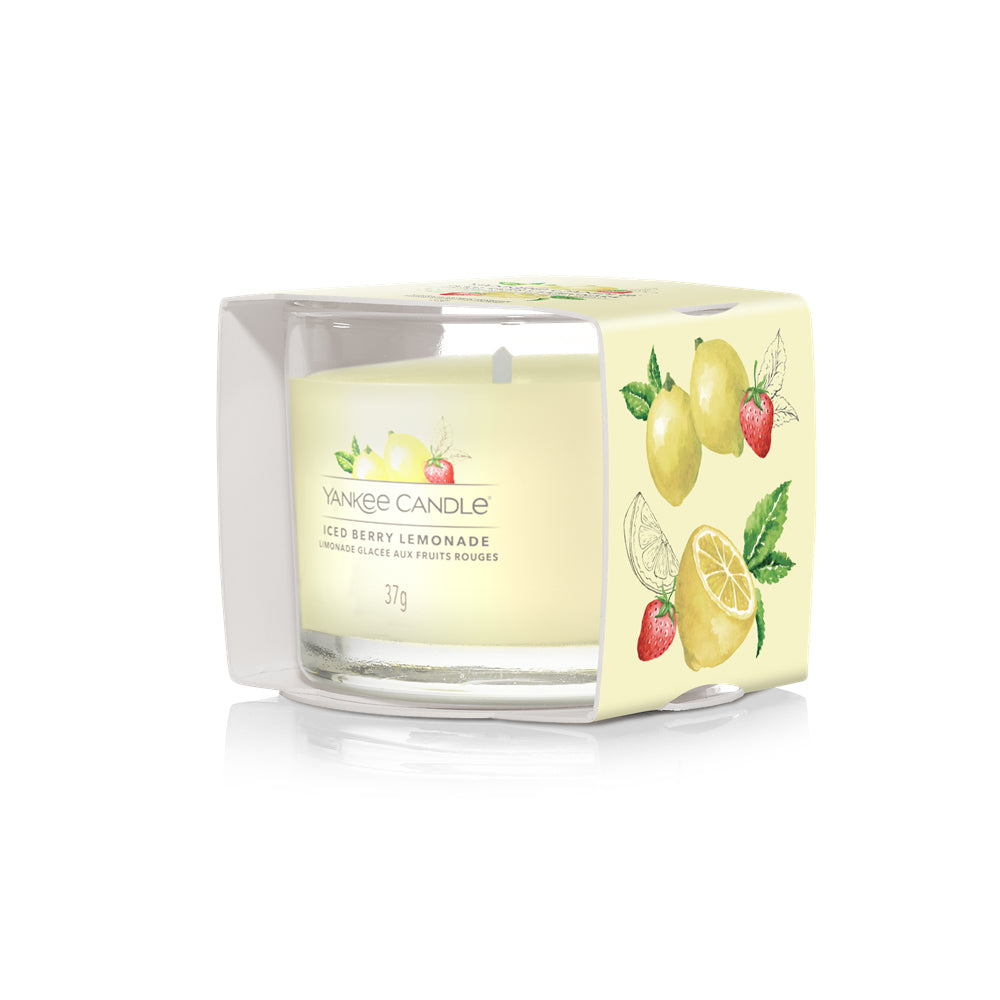 Yankee Candle Iced Berry Lemonade – Duftkerze, Votivkerze im Glas