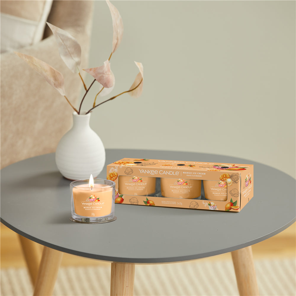 Yankee Candle Mango Ice Cream – Duftkerze, Votivkerze im Glas