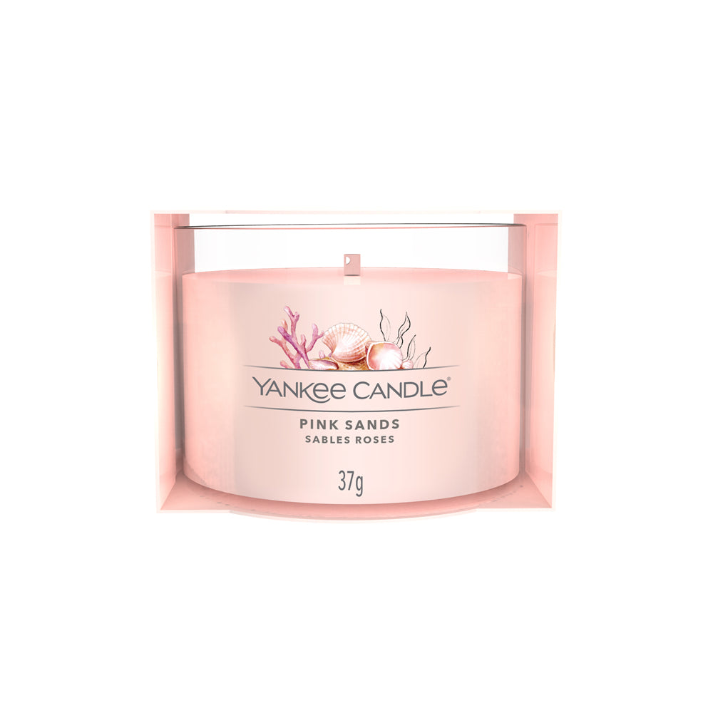 Yankee Candle Pink Sands – Duftkerze, Votivkerze im Glas