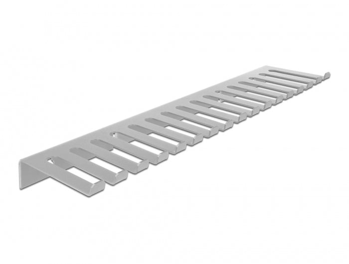 DeLOCK Kabelhalter, Metall, Wandmontage, für Kabel Ø bis 8 mm – Grau