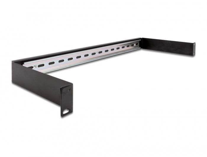 DeLOCK 19" 1U Rangierpanel, Kabelschiene, inkl. Montageset (4 Schrauben), Metall, 482×180×45 mm – Schwarz