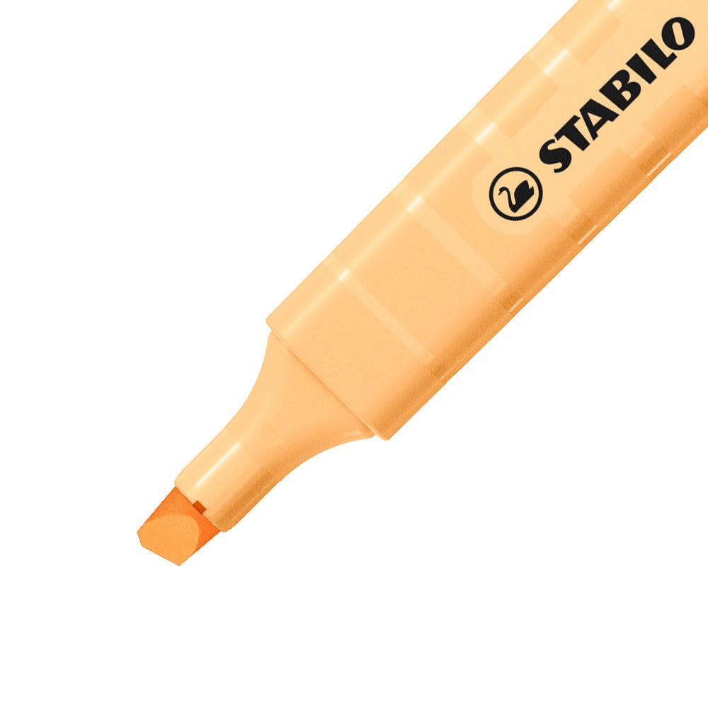 STABILO swing cool Pastel Edition Textmarker sanftes Orange – Keilspitze, 1–4 mm