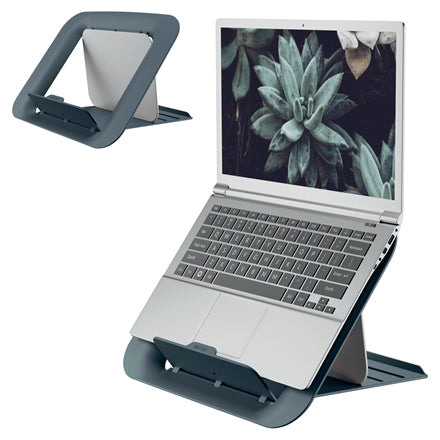 Leitz Ergo Cosy Notebookhalter – für Notebooks 13–17", Kunststoff, Samtgrau