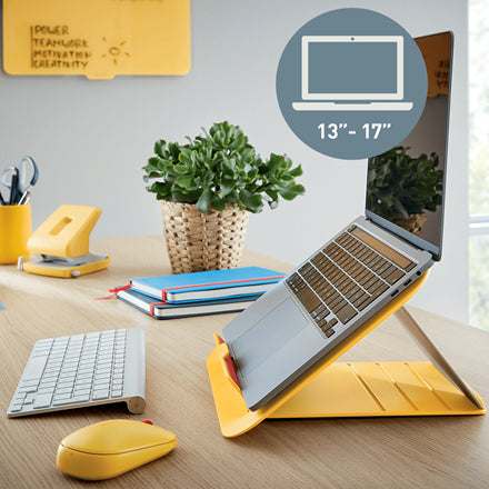 Leitz Ergo Cosy Notebookhalter – für Notebooks 13–17", Kunststoff, Warmgelb