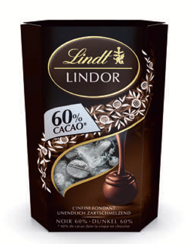 Lindt LINDOR Kugeln – Dunkel 60% Kakao – 200 g