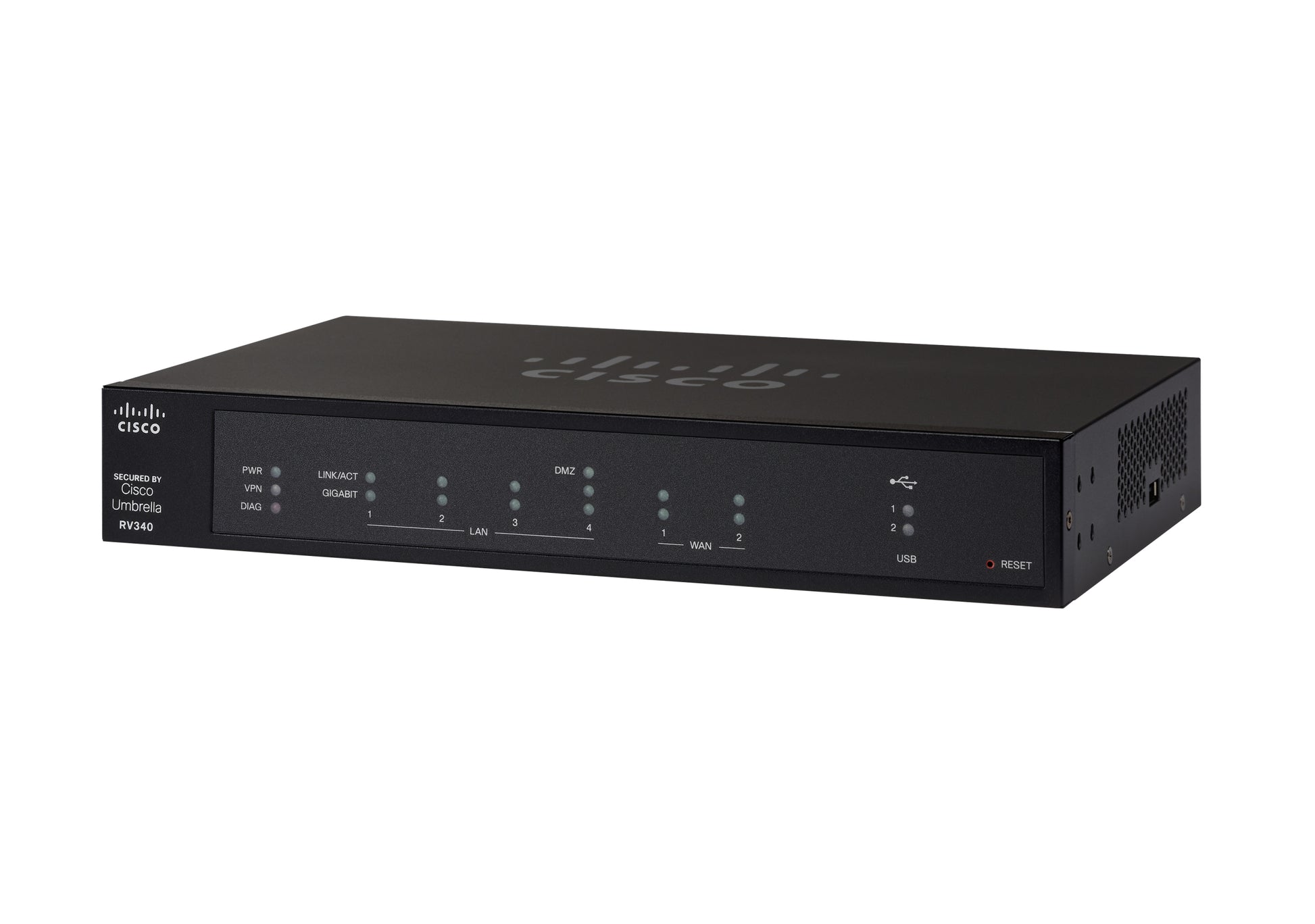 Cisco RV340 – VPN-Router – 4×GbE, Dual-WAN, IPsec/L2TP/SSL VPN, rackfähig