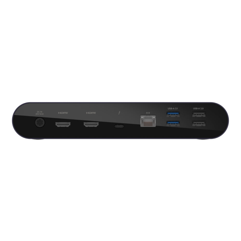 Belkin Dock Pro Dockingstation – Thunderbolt 4, 2× HDMI, 4× USB-A, 1× USB-C, 90 W PD, GbE, SD, TB4 × 2