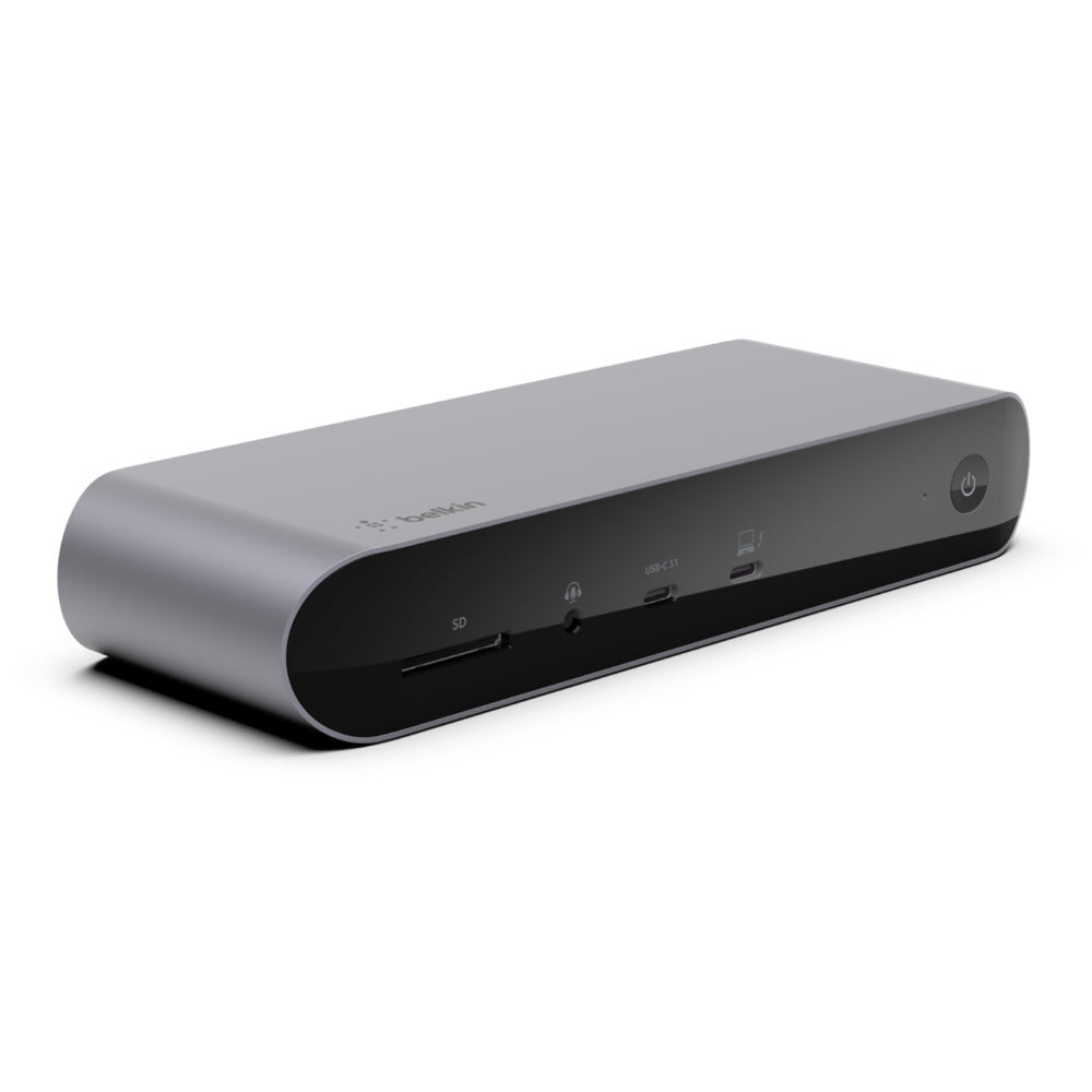 Belkin Dock Pro Dockingstation – Thunderbolt 4, 2× HDMI, 4× USB-A, 1× USB-C, 90 W PD, GbE, SD, TB4 × 2